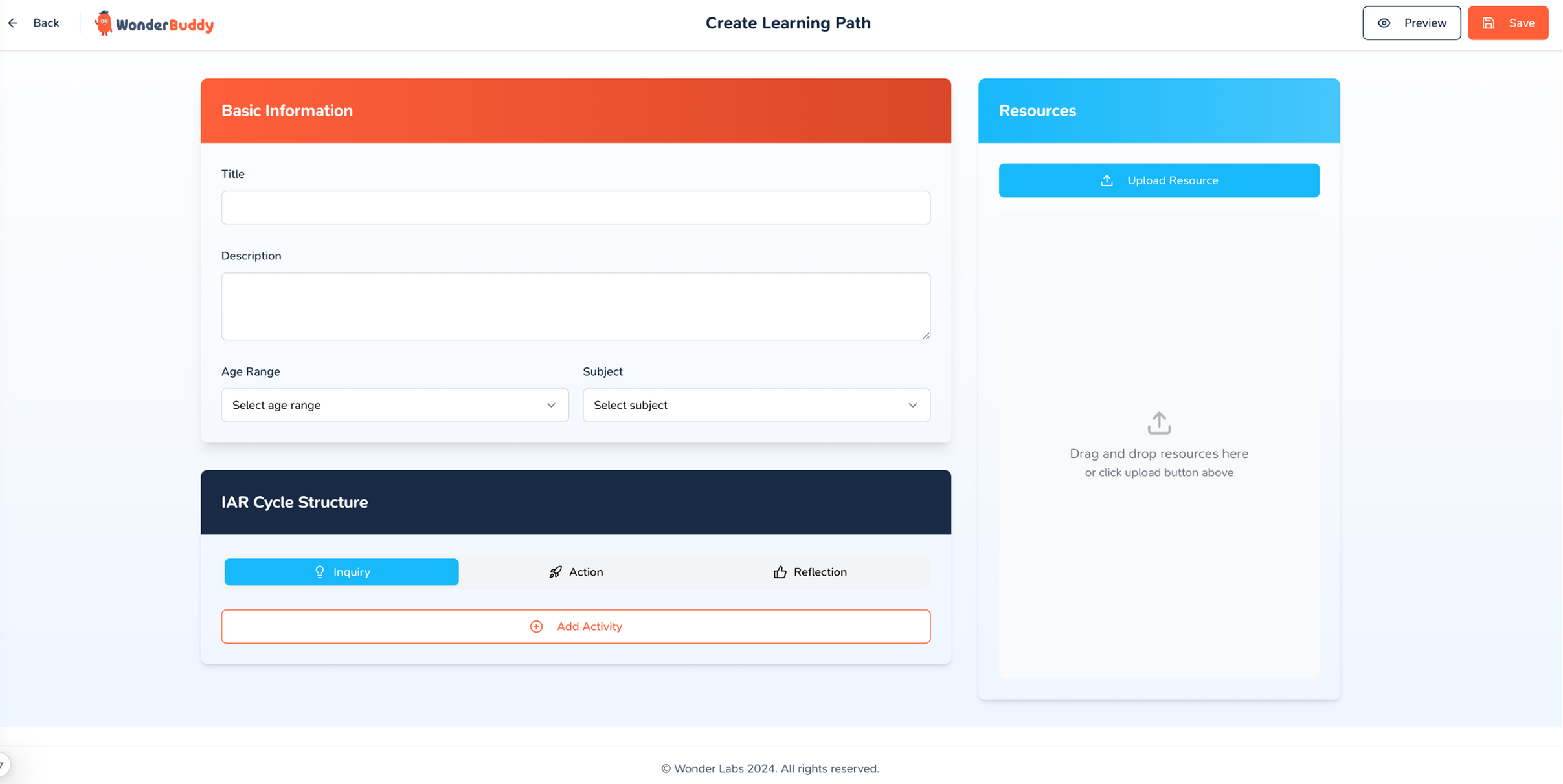 WonderBuddy Teacher Dashboard